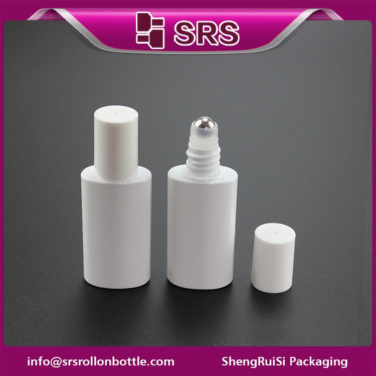 PET-12ML oval shape white PET roll on bottle 12ml empty